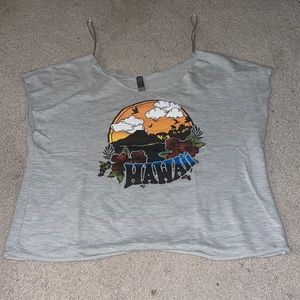 hawaii scoop neck crop top